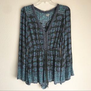Ecoté Boho Print Romper, Urban Outfitters